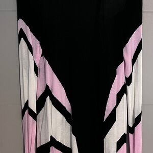 Pink, Black, and White Cardigan